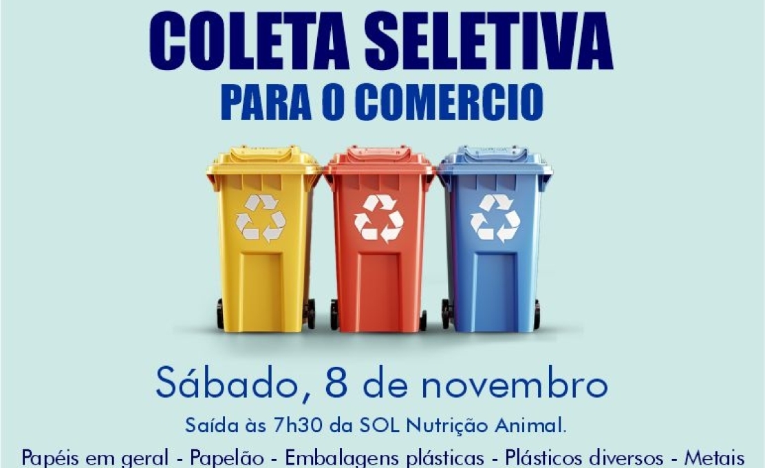 Coleta Seletiva para Comerciantes começa neste sábado em Guia Lopes da Laguna